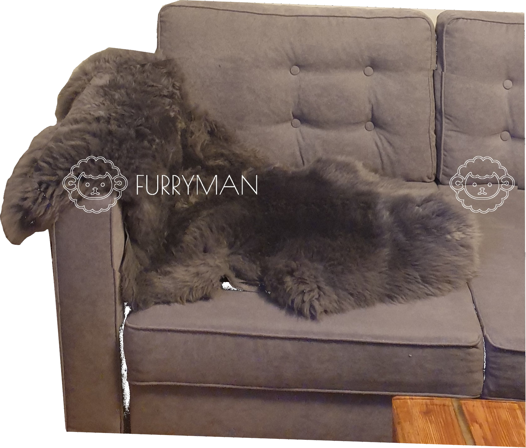 Skóra owcza -Naturalna - Szara