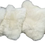 Poduszka Jasiek dekoracyjny 45x45 nieregularny kształt - wełna/skóra owcza