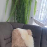 Poduszka - Ozdobna - Dekoracyjna - Skóra Owcza - Naturalna - Biała