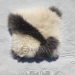 Pokrowiec na Poduszke - Ozdobny - Skóra Owcza - Naturalna - Biała