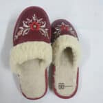Kapcie - Damskie- Czerwone - Góralskie - Ocieplane