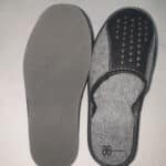 Kapcie - Męskie - Szaro - Granatowe - Filc