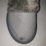 Kapcie - Damskie - Szare - Pikowane - Ocieplane