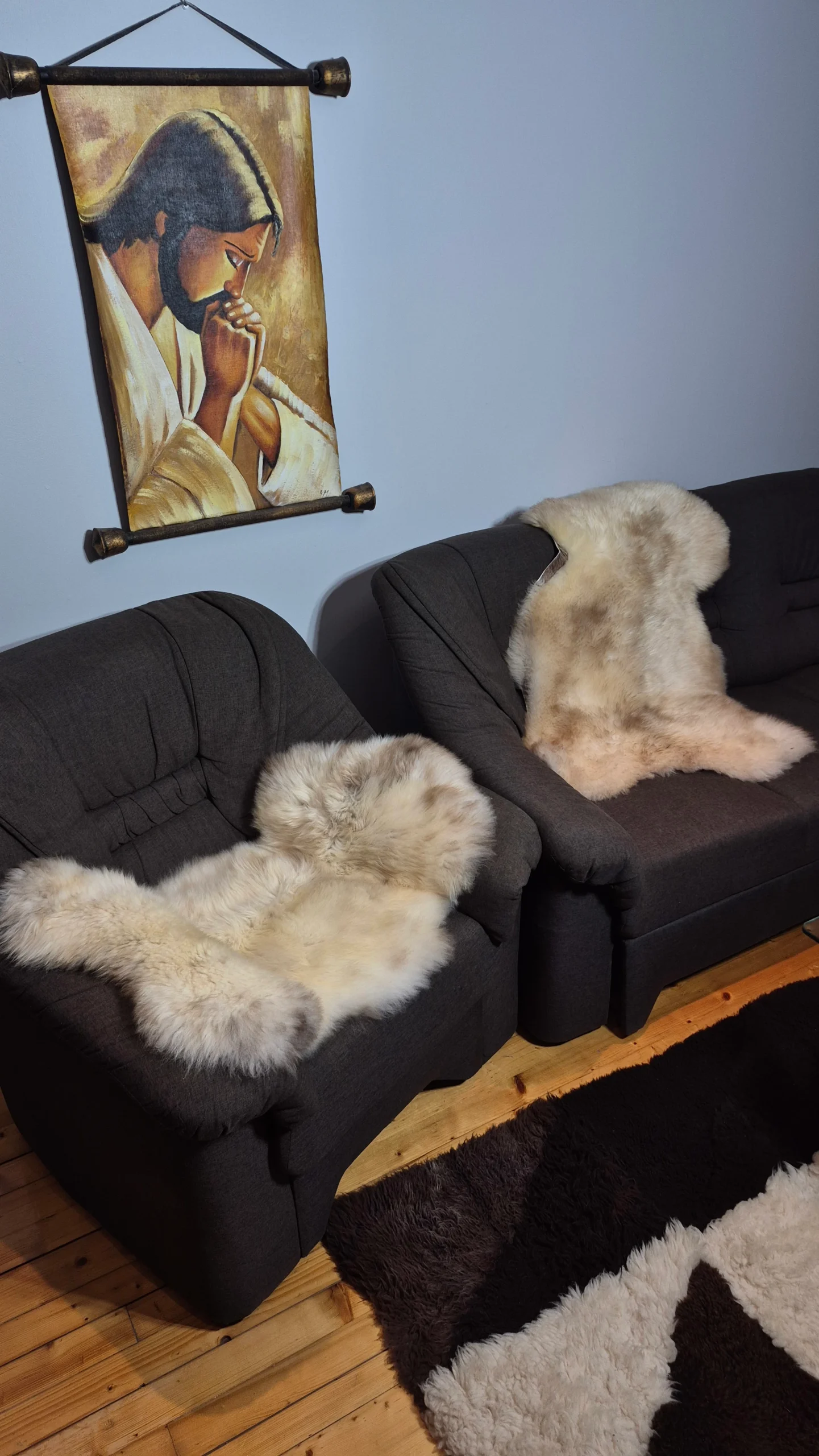 Skóra Owcza - Unikat - Naturalna - Żółty Melanż