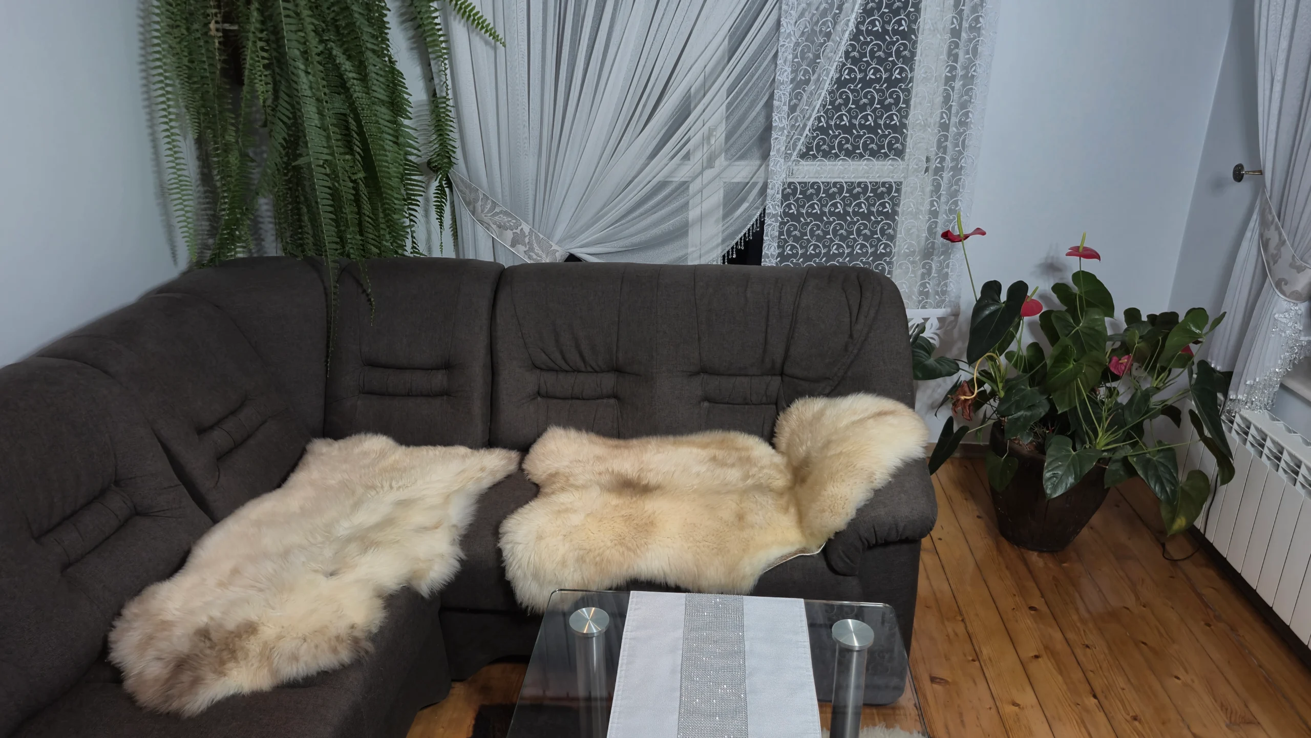 Skóra Owcza - Unikat - Naturalna - Żółty Melanż