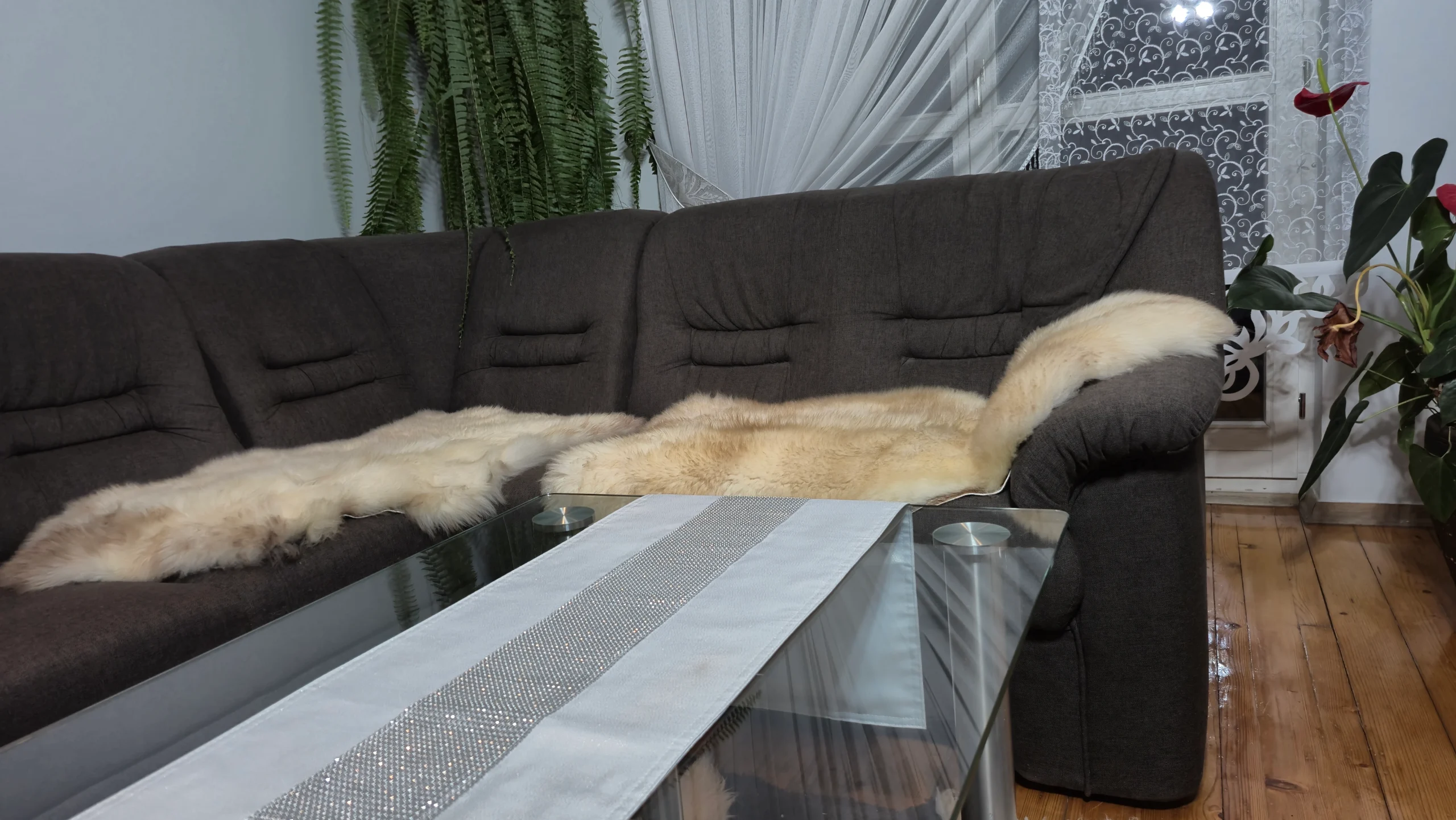 Skóra Owcza - Unikat - Naturalna - Żółty Melanż