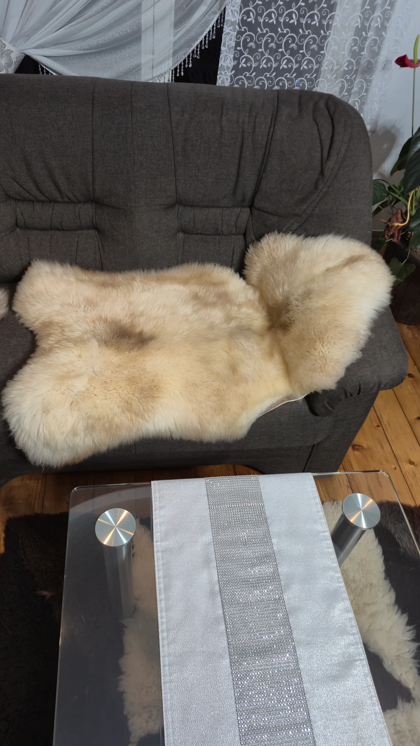 Skóra Owcza - Unikat - Naturalna - Żółty Melanż