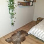 Skóra Owcza - Unikat - Naturalna - Brązowo Biała