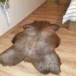 Skóra Owcza - Unikat - Naturalna - Brązowo Biała