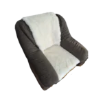 Prostokątna narzutka/dywanik ze skóry owczej -Biały