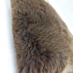 Poduszka - Ozdobna - Skóra Owcza - Naturalna - Brąz