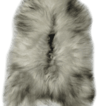 Skóra owcza - Island - Szaro - Biała - Naturalna - Unikat