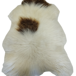 Skóra owcza - Island - Biało-brązowa - Naturalna - Unikat