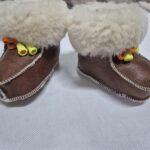 Buciki góralskie naturalna wełna - niemowlaczki - bamboszki niechodki rozmiar 25 EU