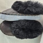 Bambosze Męskie Zakopianki, Skóra Naturalna, Wełna Owcza, Ciepłe, Solidne