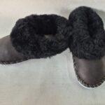 Bambosze Męskie Zakopianki, Skóra Naturalna, Wełna Owcza, Ciepłe, Solidne