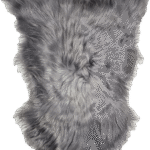 Skóra owcza - Island - Szara/Popielata - Naturalna - Barwiona