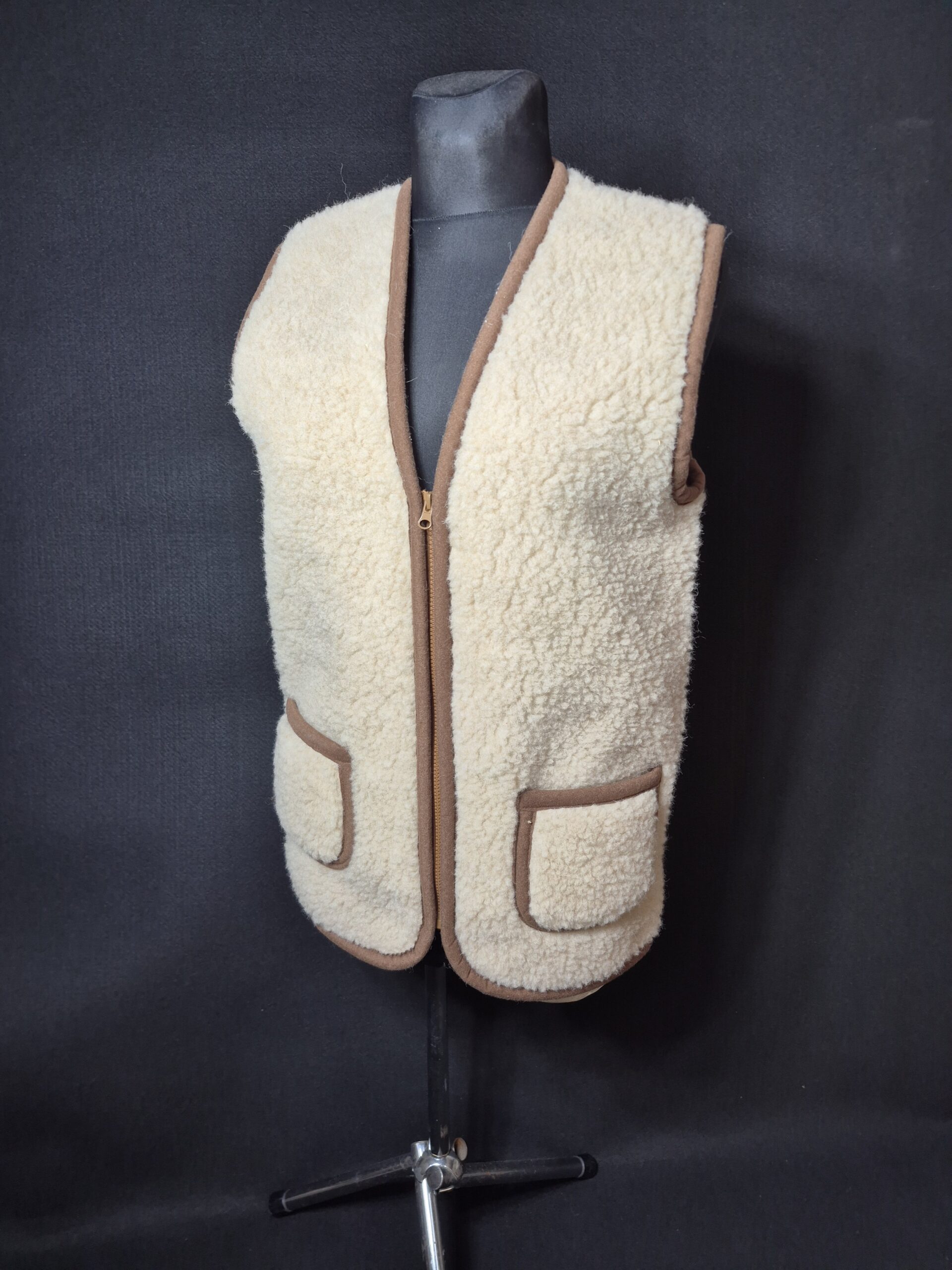 Kamizelka Wełniana 100% Owcza Wełna – Beżowy | Unisex