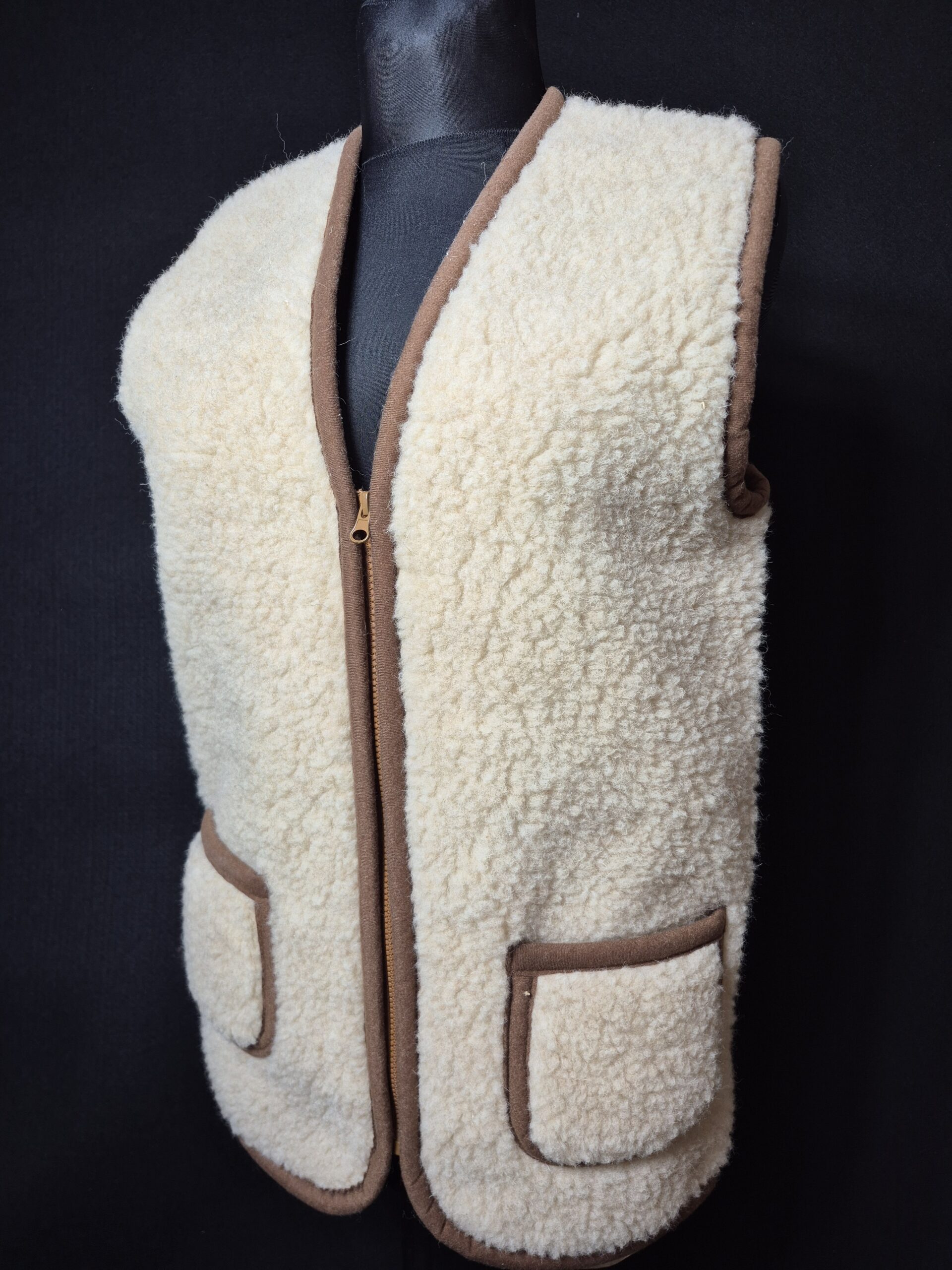 Kamizelka Wełniana 100% Owcza Wełna – Beżowy | Unisex