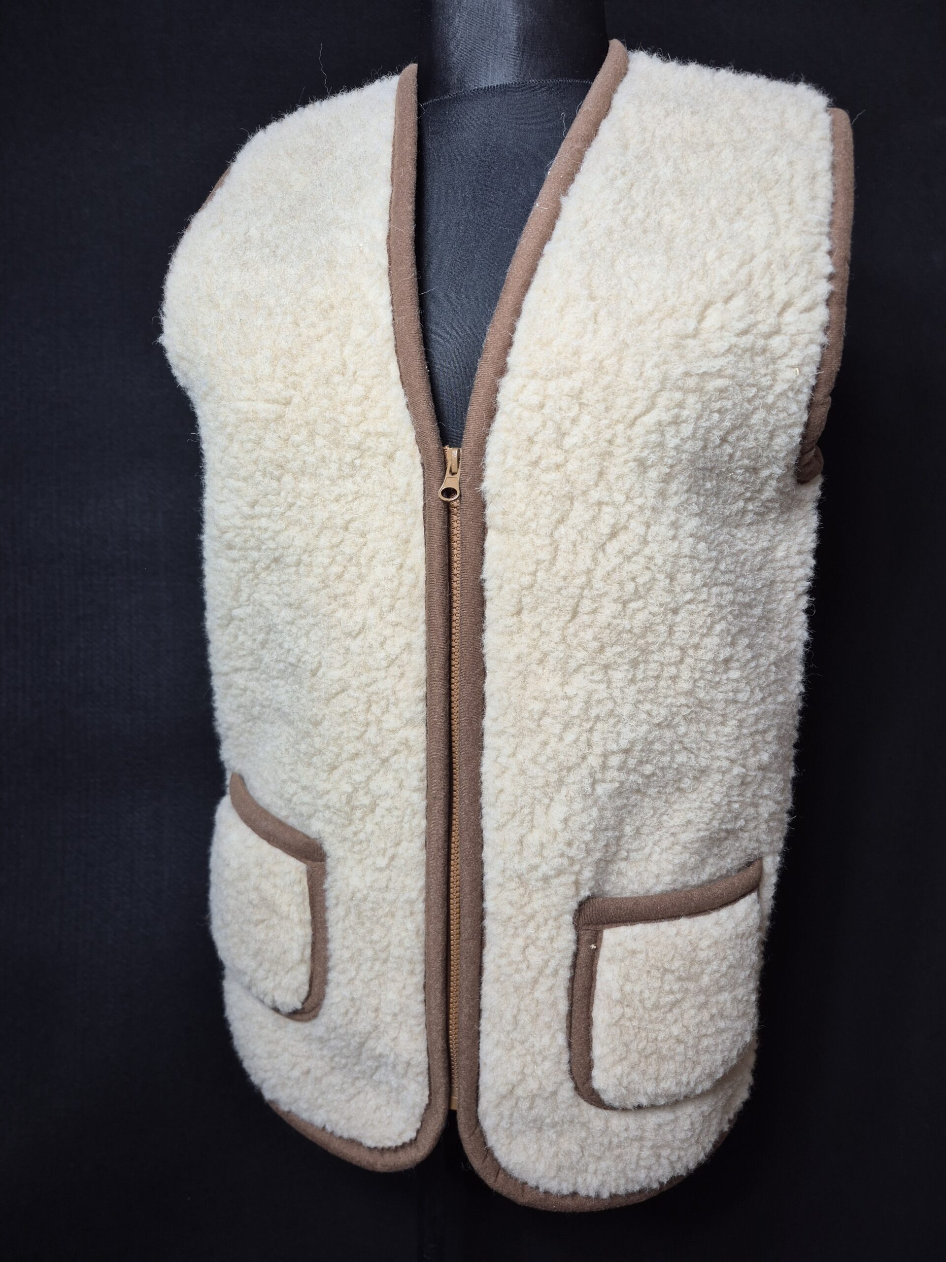 Kamizelka Wełniana 100% Owcza Wełna – Beżowy | Unisex