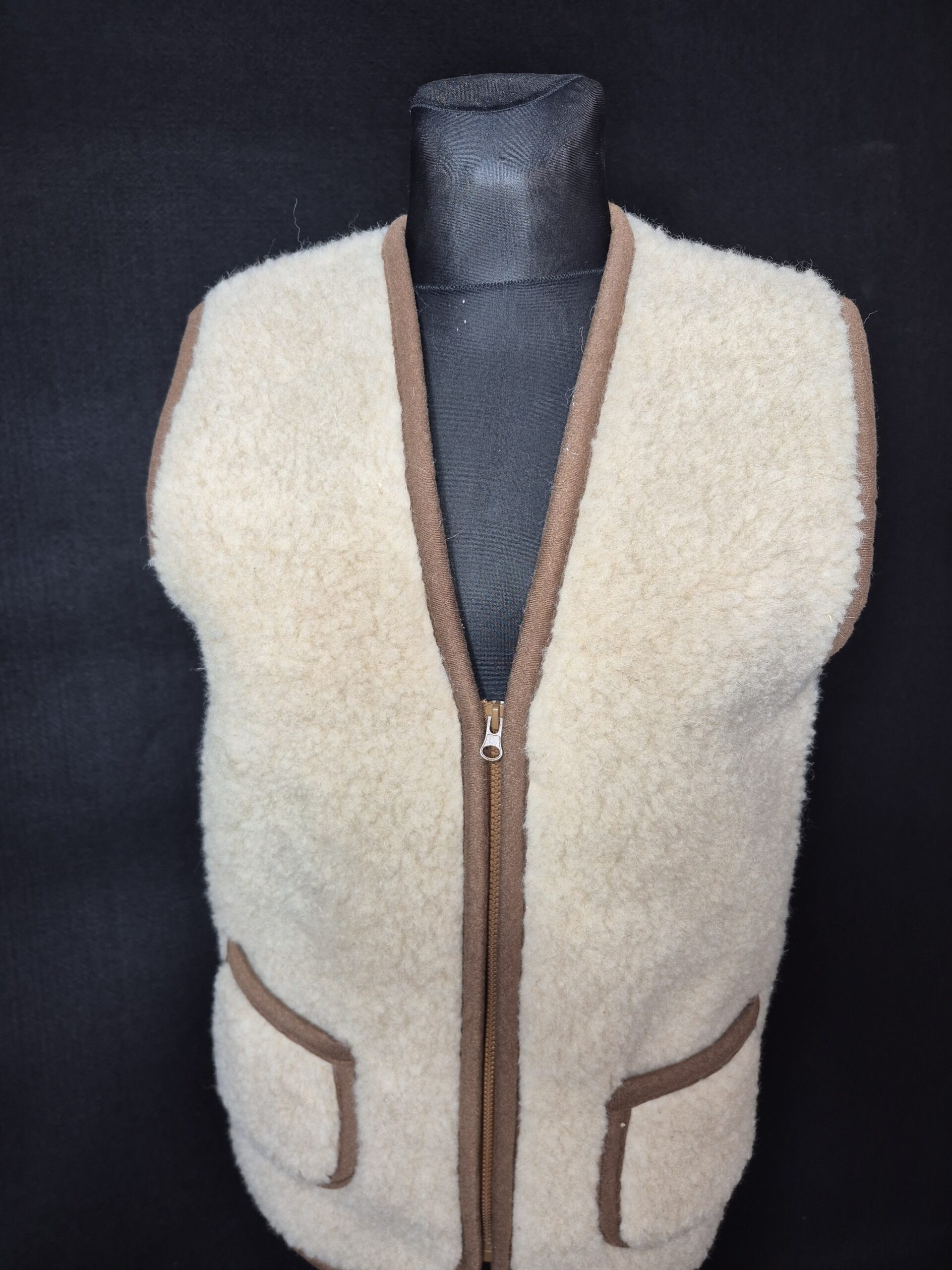 Kamizelka Wełniana 100% Owcza Wełna – Beżowy | Unisex