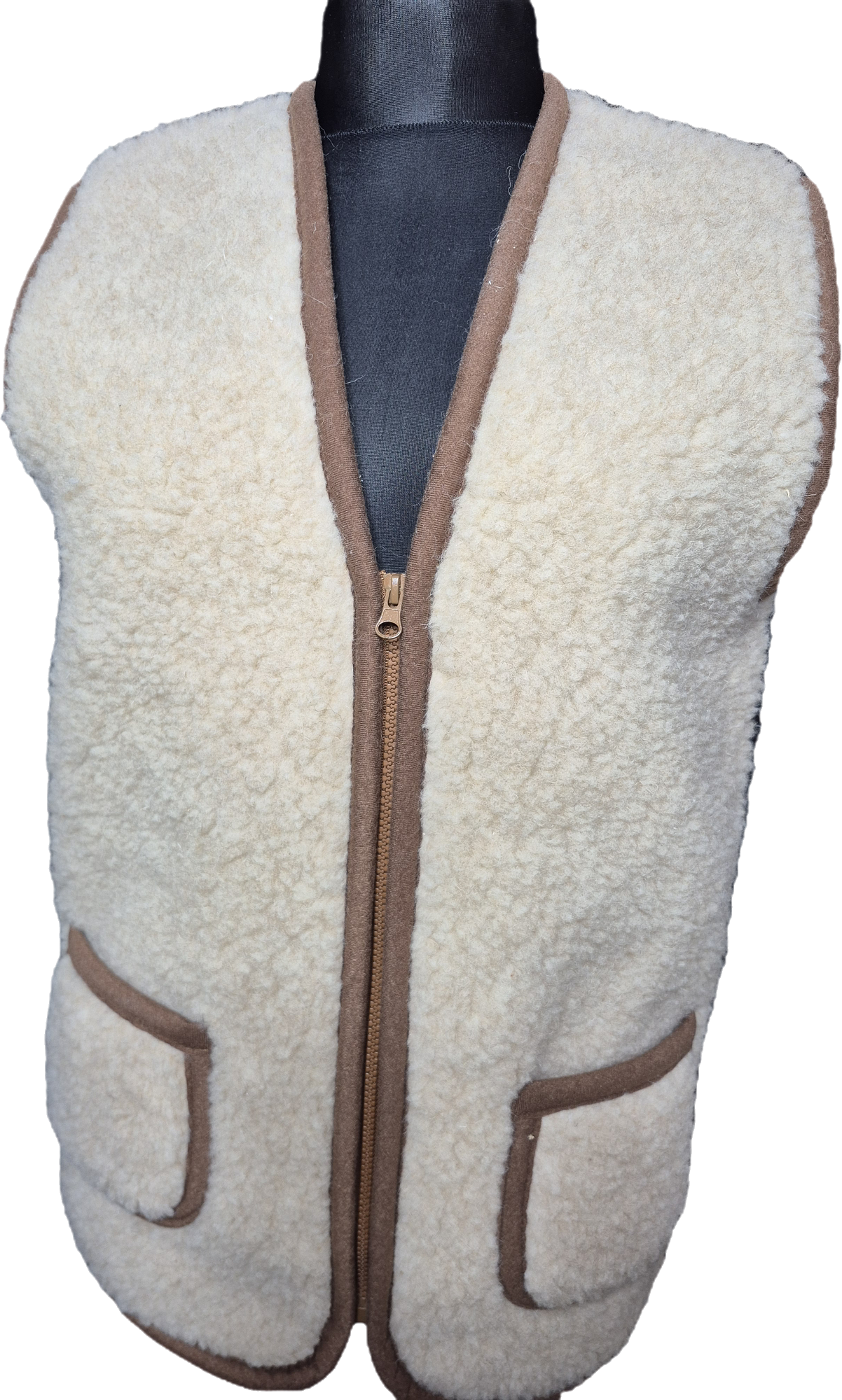 Kamizelka Wełniana 100% Owcza Wełna – Beżowy | Unisex