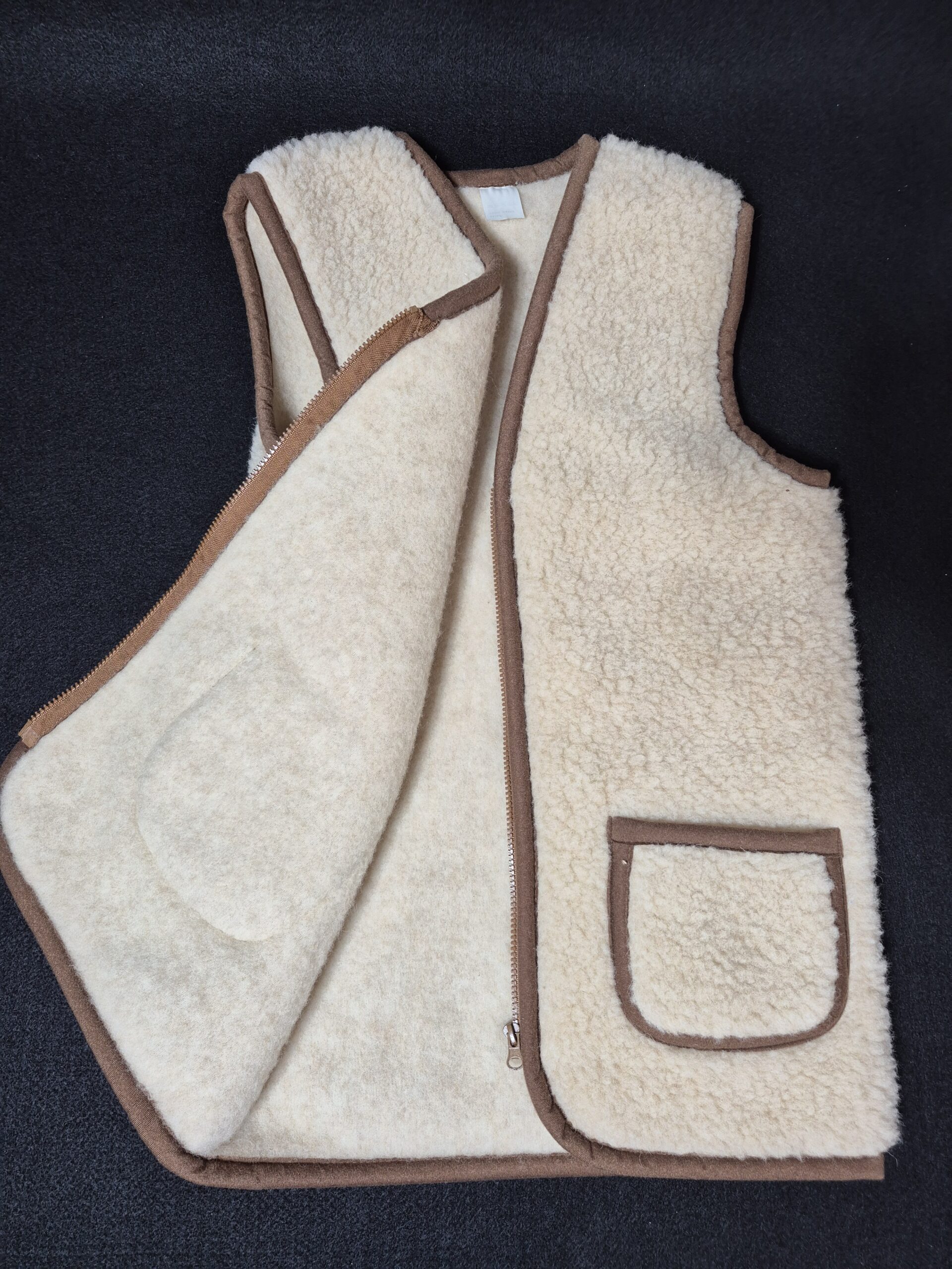 Kamizelka Wełniana 100% Owcza Wełna – Beżowy | Unisex