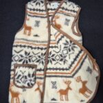 Kamizelka w Renifery Wełniana 100% Owcza Wełna – Świąteczna | Unisex