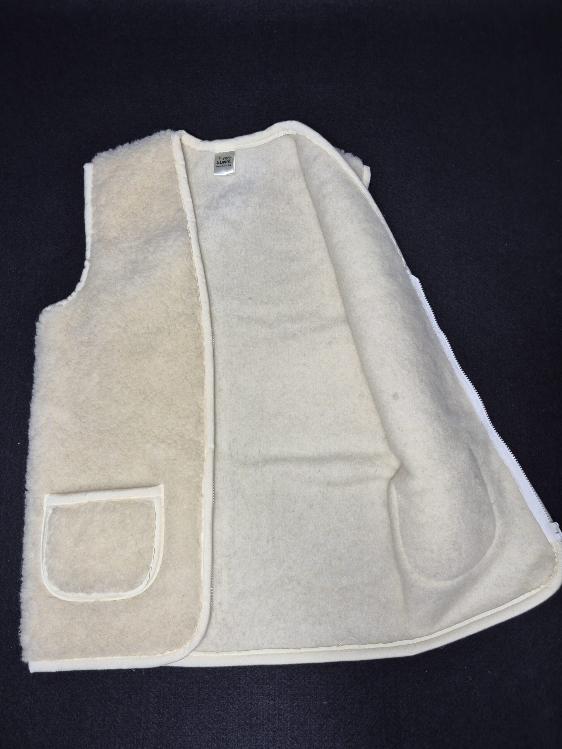 Kamizelka Wełniana 100% Owcza Wełna – Biała