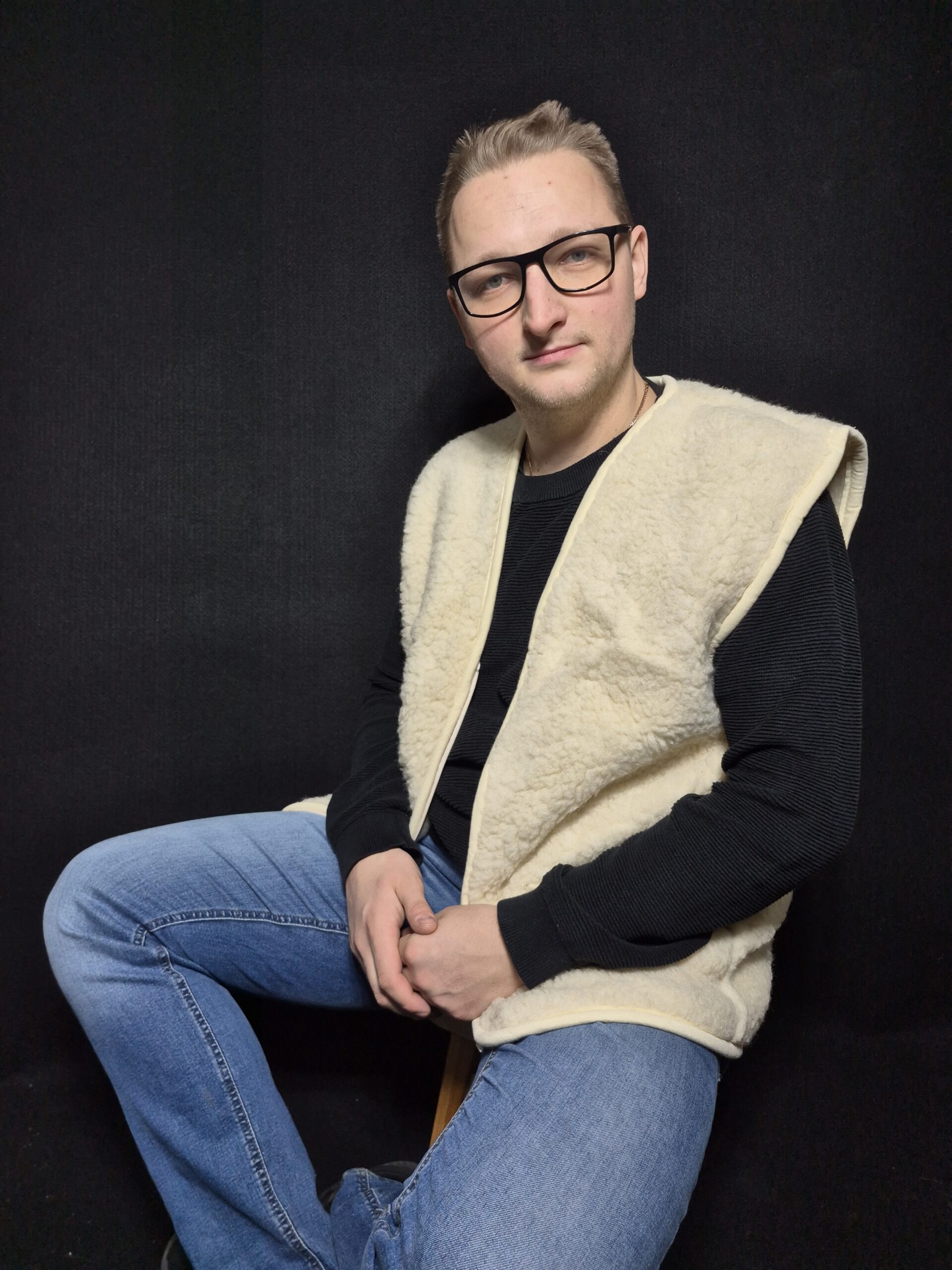 Kamizelka Wełniana 100% Owcza Wełna – Biała