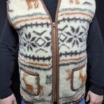 Kamizelka w Renifery Wełniana 100% Owcza Wełna – Świąteczna | Unisex