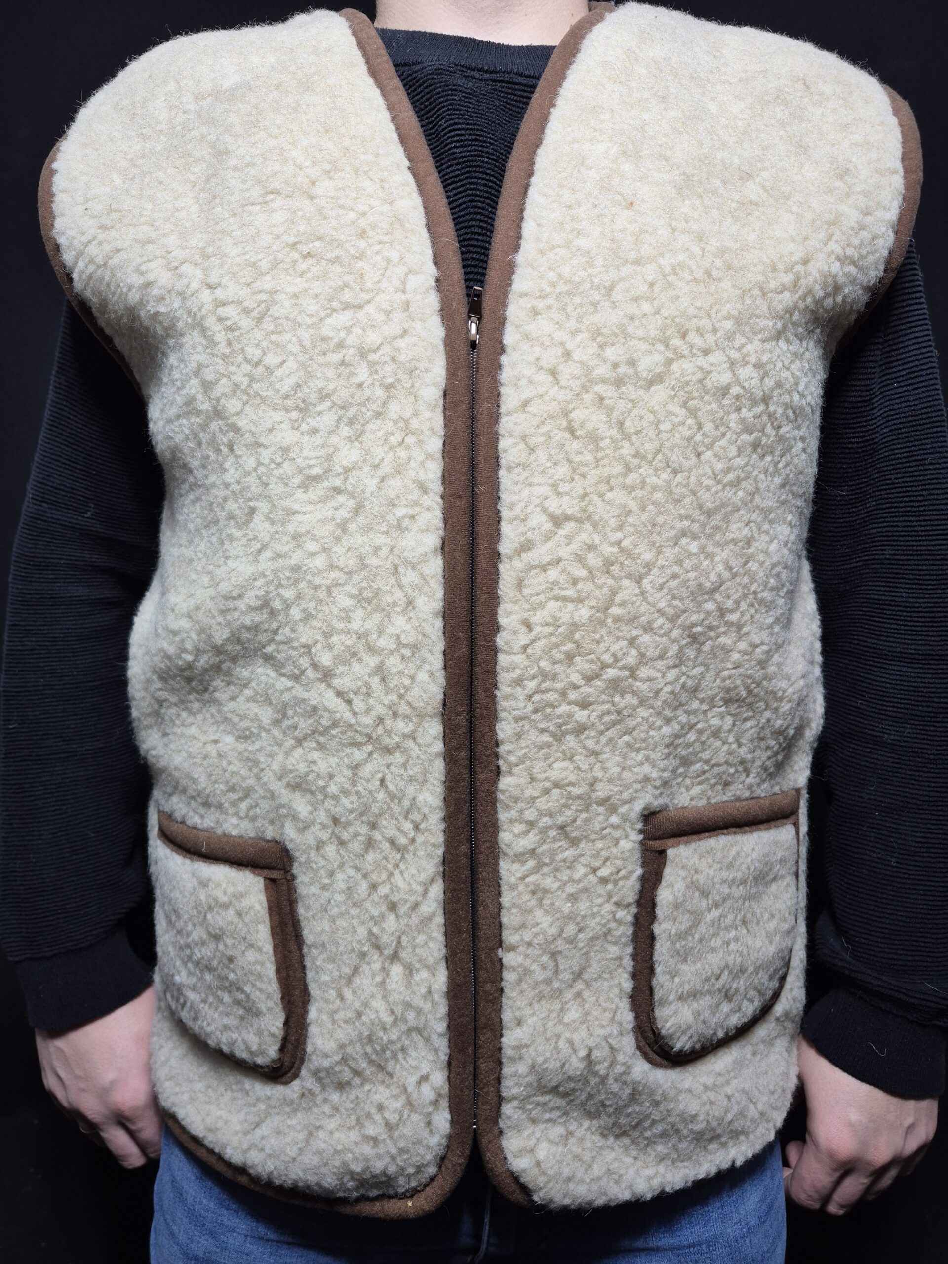 Kamizelka Wełniana 100% Owcza Wełna – Beżowy | Unisex