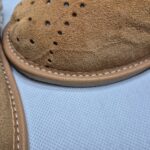 Kapcie z kożuszkiem, brązowe zamszowe pantofle ciepłe