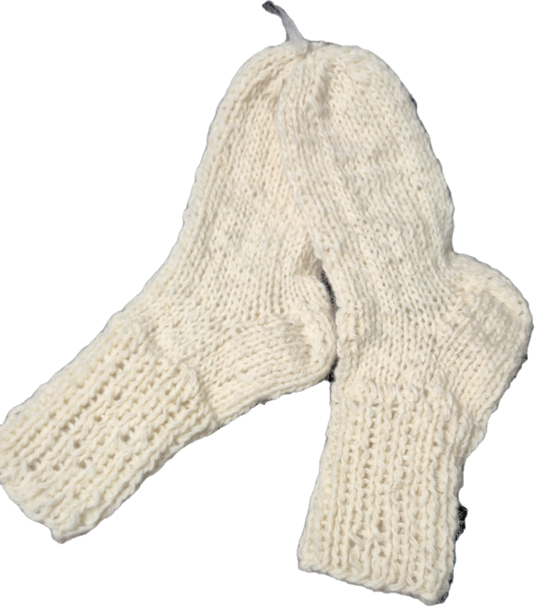 Skarpety wełniane 100% wełna owcza ręcznie robione handmade ciepłe grube białe